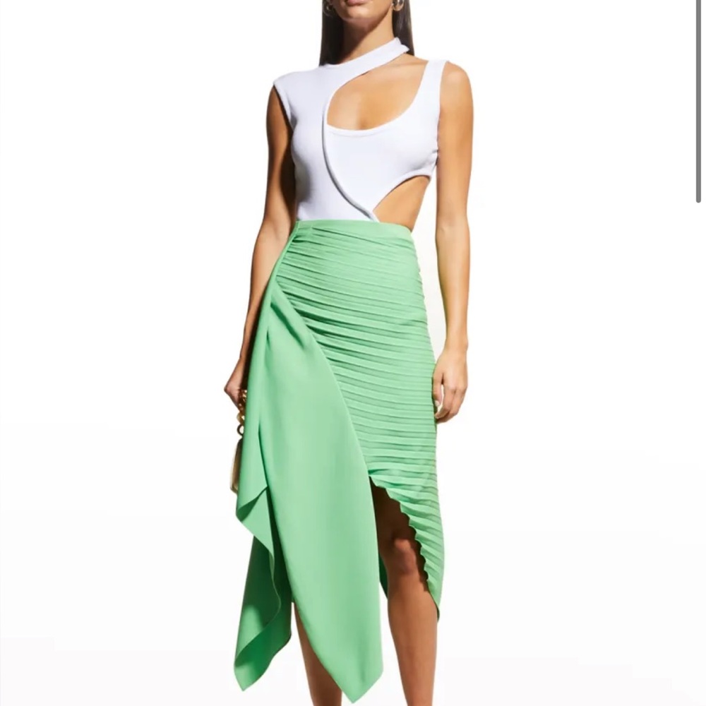NWT A.W.A.K.E. Mode ribbed-knit bodysuit top with cut-outs Size XL